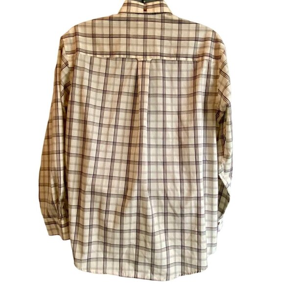 Roundtree & Yorke Wrinkle-Free Long Sleeve Button Down Shirt Men's Large - Picture 7 of 9